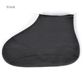 Rubber Anti-slip Waterproof Shoe Cover Reusable Rain Boot in black color to protect shoes from moisture and dirt.