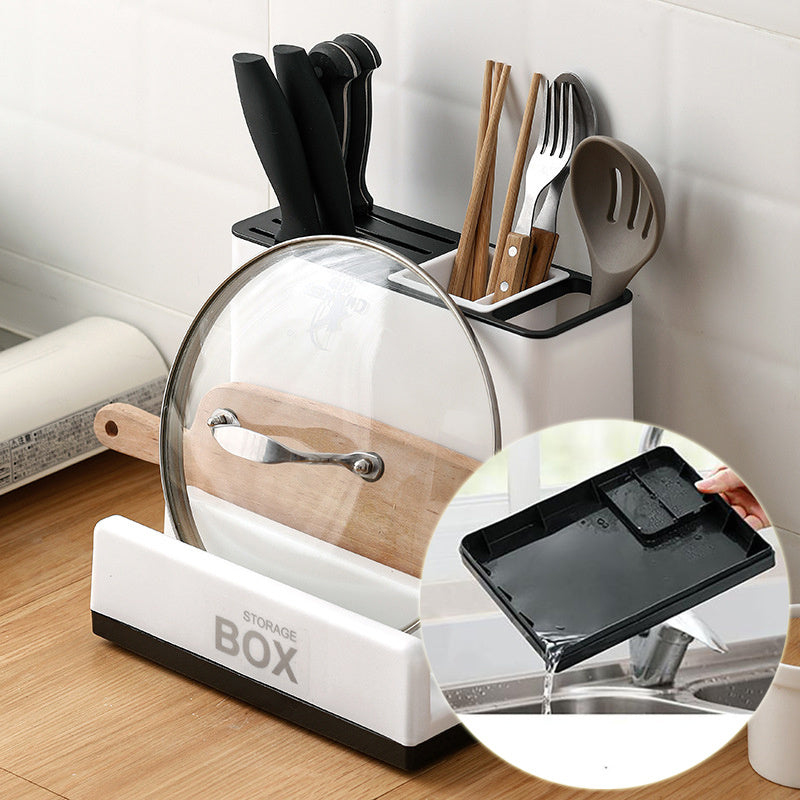 Tableware Storage Holders Kitchen Knife with utensils and knife organization.