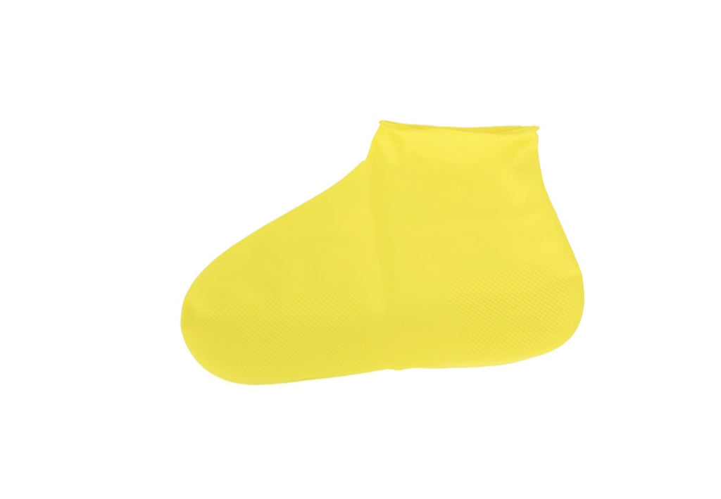 Rubber Anti-slip Waterproof Shoe Cover Reusable Rain Boot in yellow color, designed to protect shoes from wet and muddy conditions.
