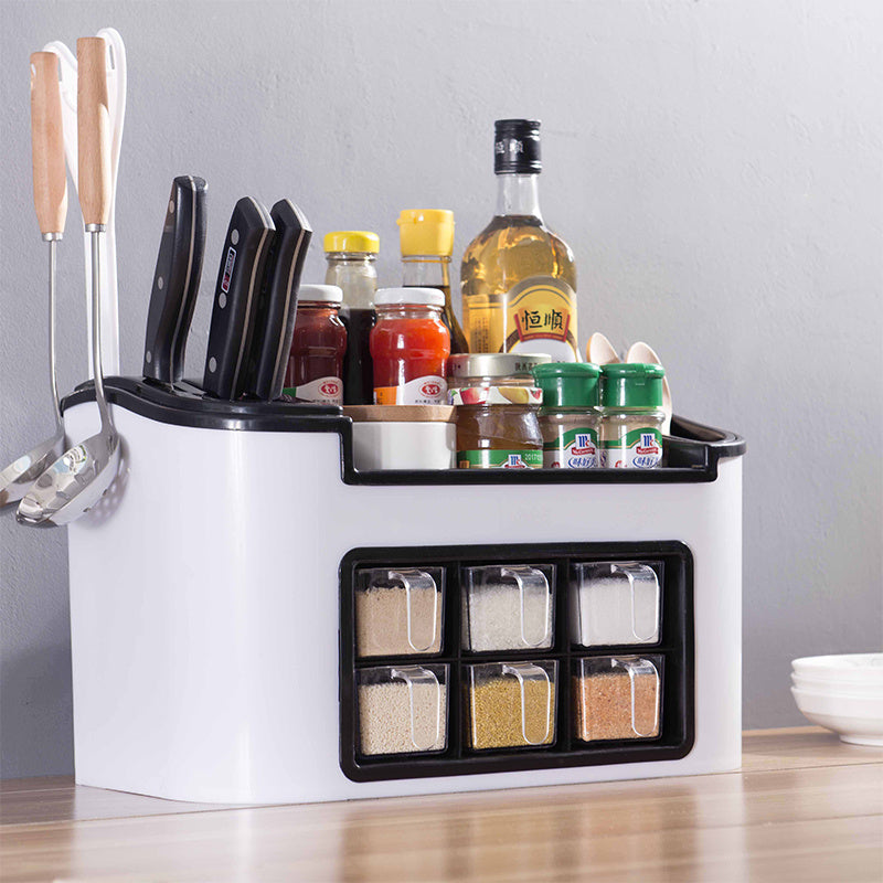 Douyin The Same Household Kitchen supplies and appliances collection with spice containers and utensils holder.
