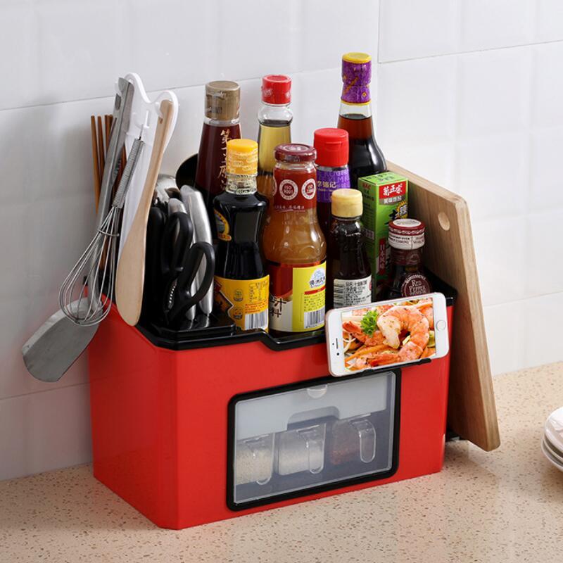 Douyin The Same Household Kitchen supplies organizer with condiments and kitchen tools for efficient cooking.