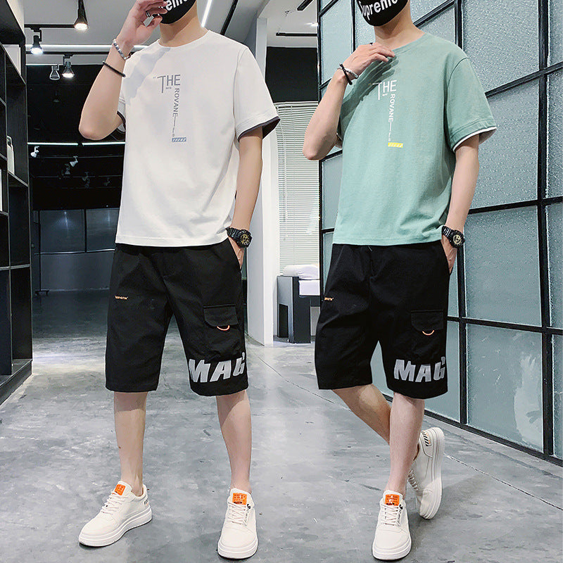 Casual Summer New Men's Hip-hop collection featuring stylish outfits for modern men in trendy colors.