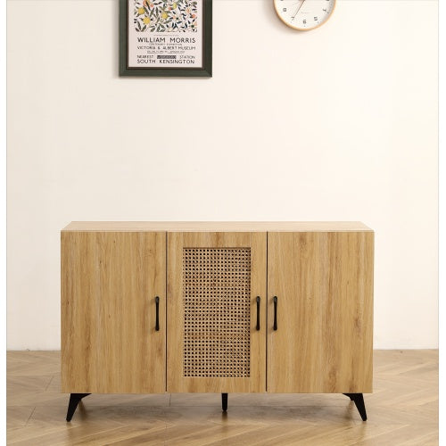 Modern wooden Perfect Kitchen Storage Cabinets with three doors and sleek design, ideal for stylish kitchen organization.
