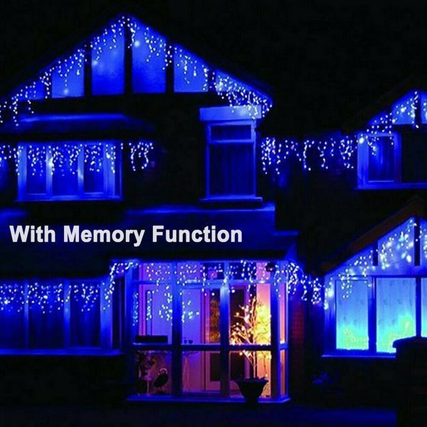 Ice Bar Light 96 US Standard Blue illuminating a house with blue lights and memory function.