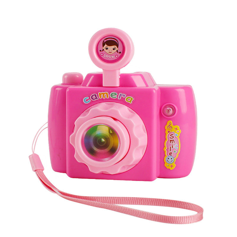 Children's Mini Girl Simulation Play House pink toy camera for imaginative play and creativity.
