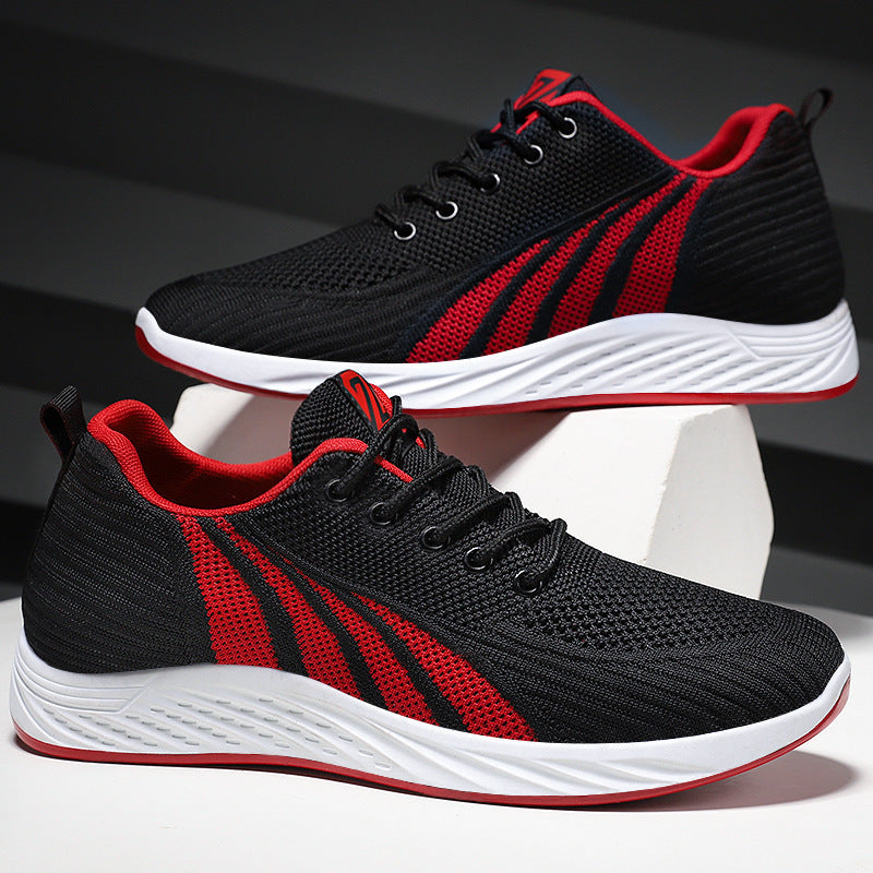Fashion Men's casual Fashion shoes in black and red, offering modern style and everyday comfort.