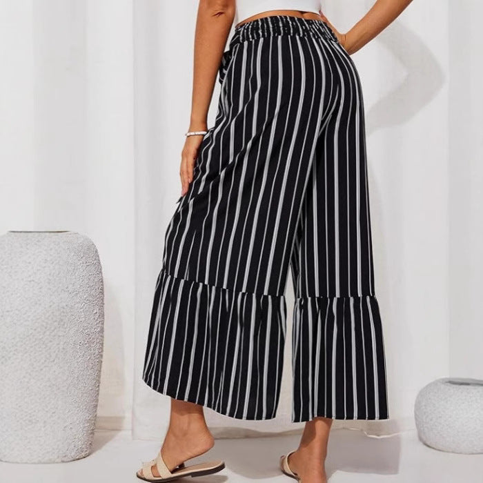 Spring Summer Bohemian Wide-Leg Pants