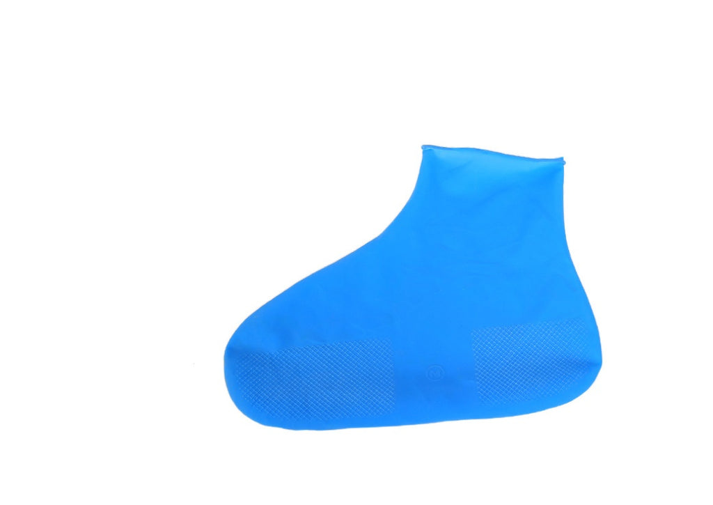 Rubber Anti-slip Waterproof Shoe Cover Reusable Rain Boot in blue color, designed to protect shoes from wet conditions.