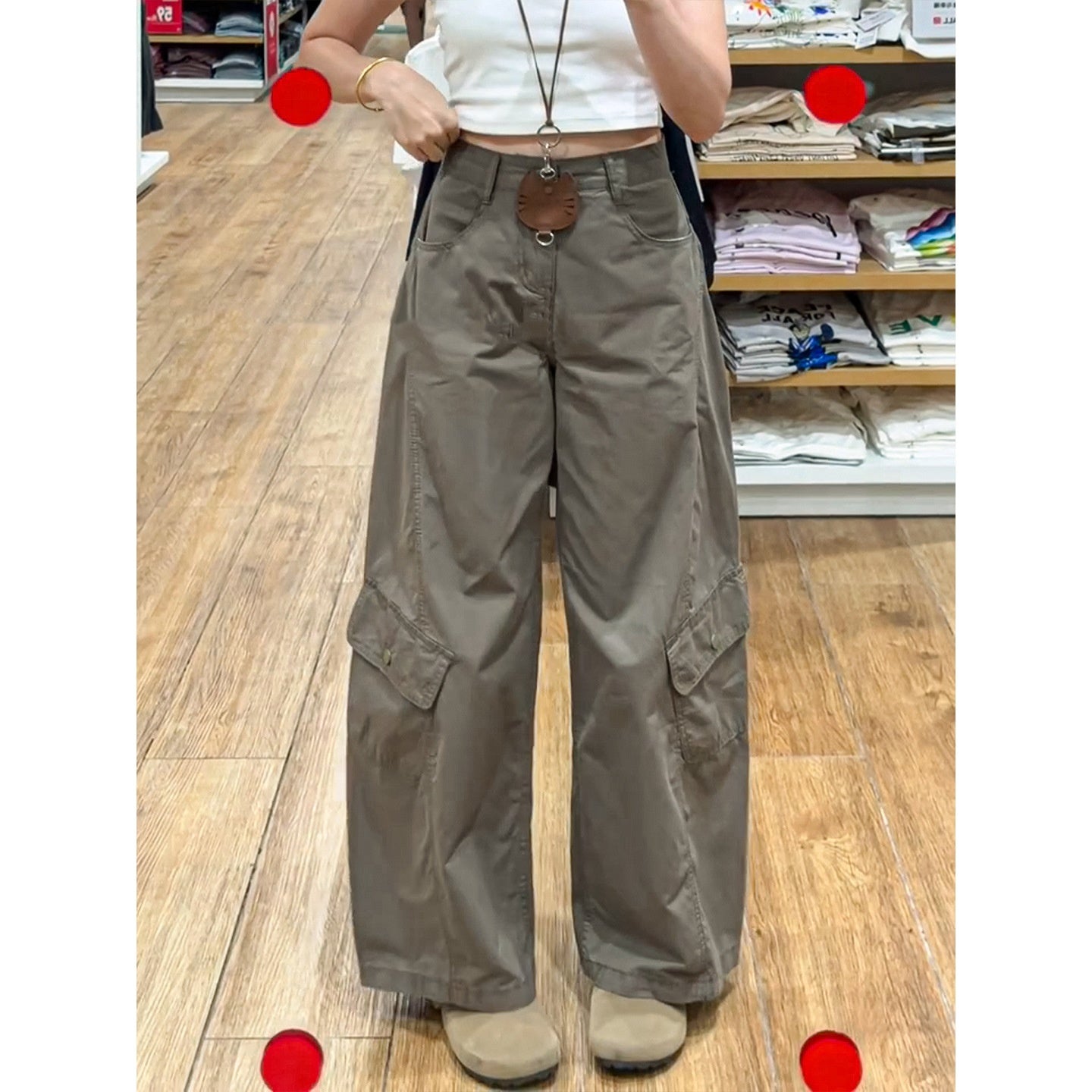 American-style Vintage Work Pants For Women Autumn Winter