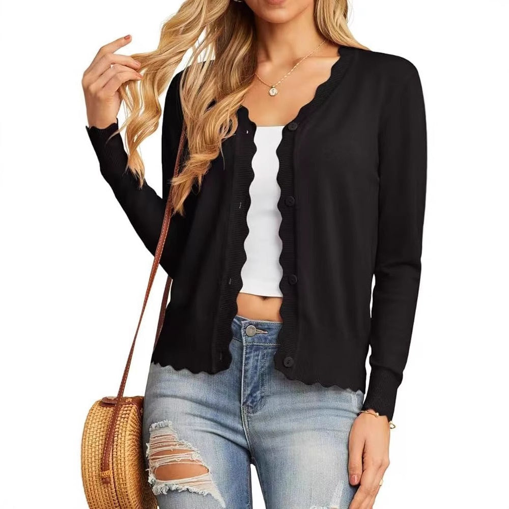 Fashion Short Knitted Cardigan Coat