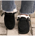 Plush Women's Cotton Boots Winter Warm with soft plush lining, perfect for cold-weather fashion.