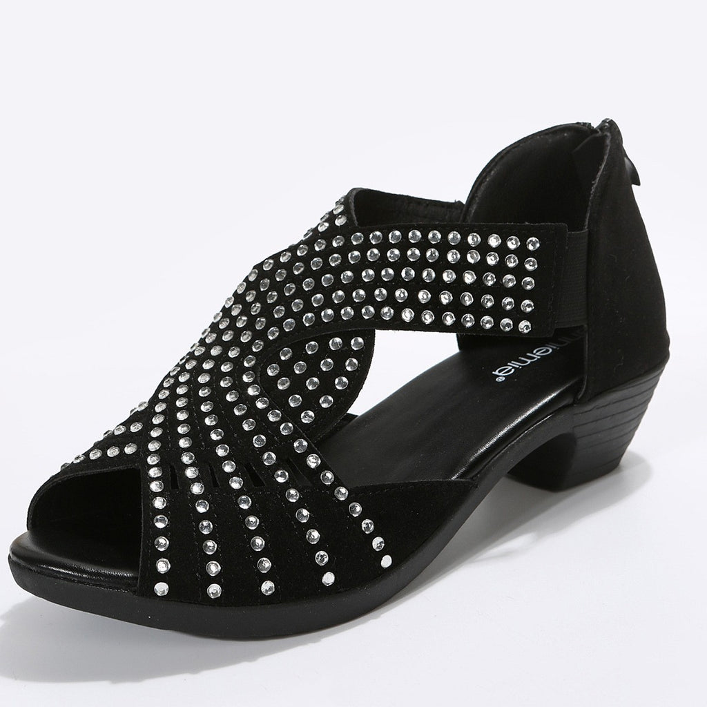 Large Casual Single Shoe Women featuring stylish rhinestone detailing and a comfortable design for all-day wear.