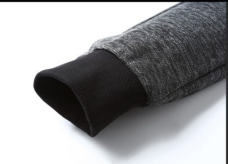 Jacket With A Stand-up Collar And A Casual Jacket black and gray sleeve detail showcasing cuff design