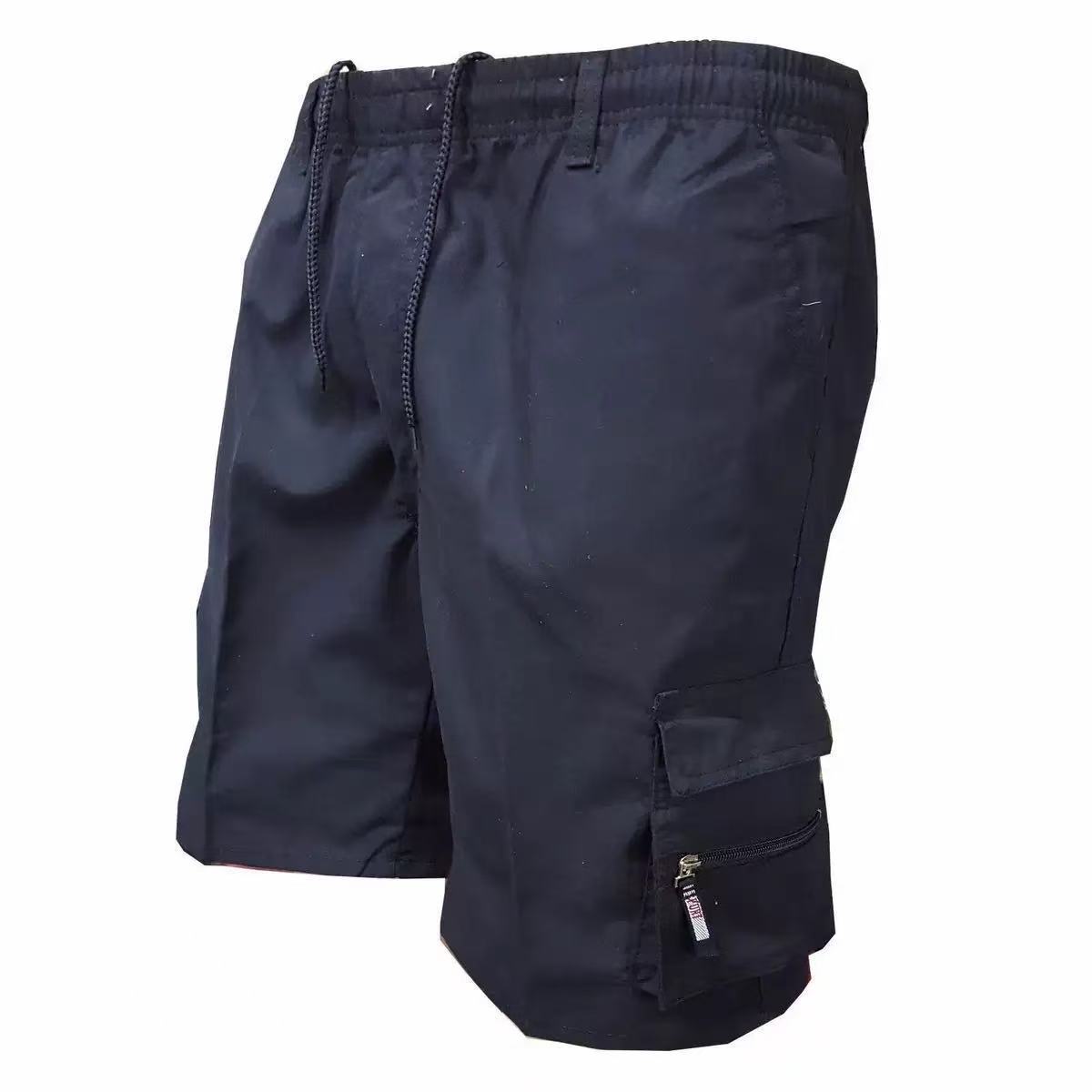 Men's Casual Work Pants Loose Summer in lightweight black fabric, designed for comfort and style in warm weather.