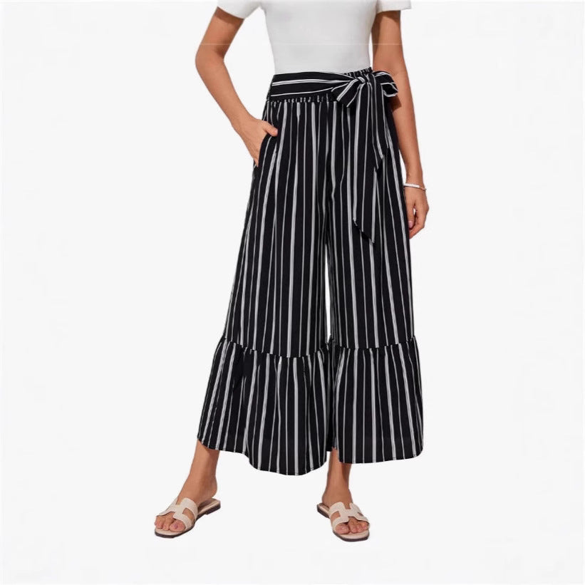 Spring Summer Bohemian Wide-Leg Pants