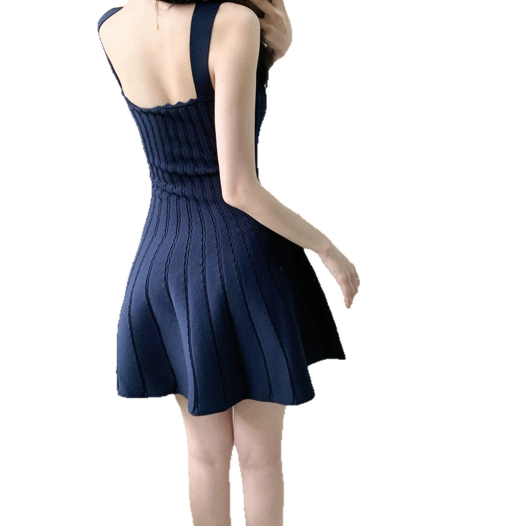 Elegant Short Audrey Hepburn-Style Little Black Dress Womens Summer