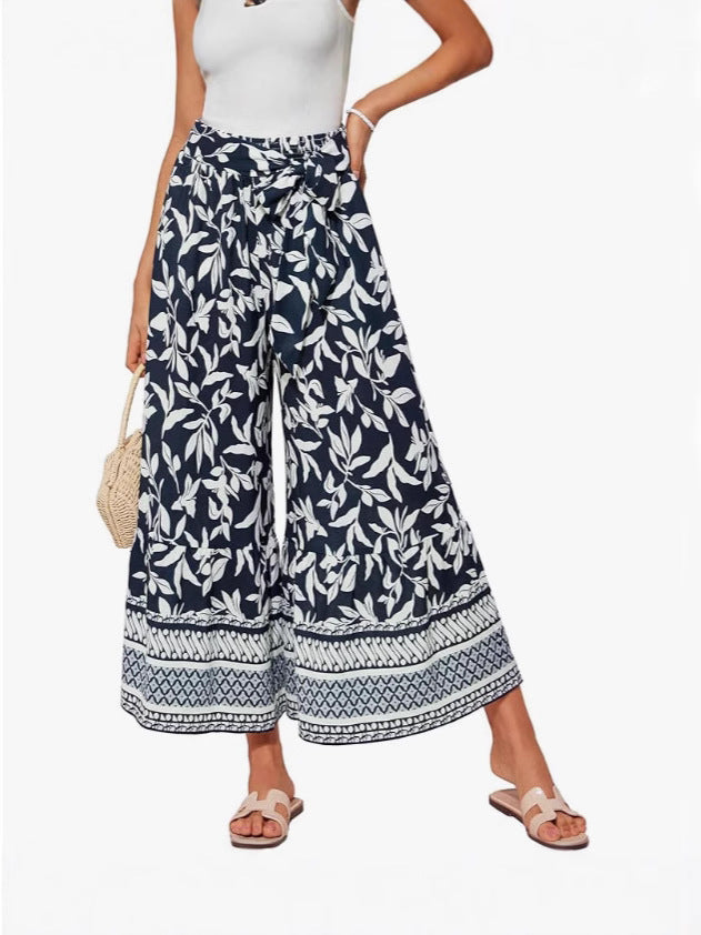 Spring Summer Bohemian Wide-Leg Pants