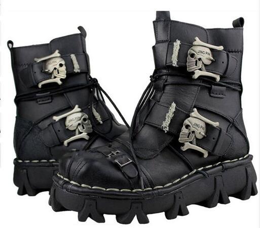 Men's Cowhide Genuine Leather Work Boots