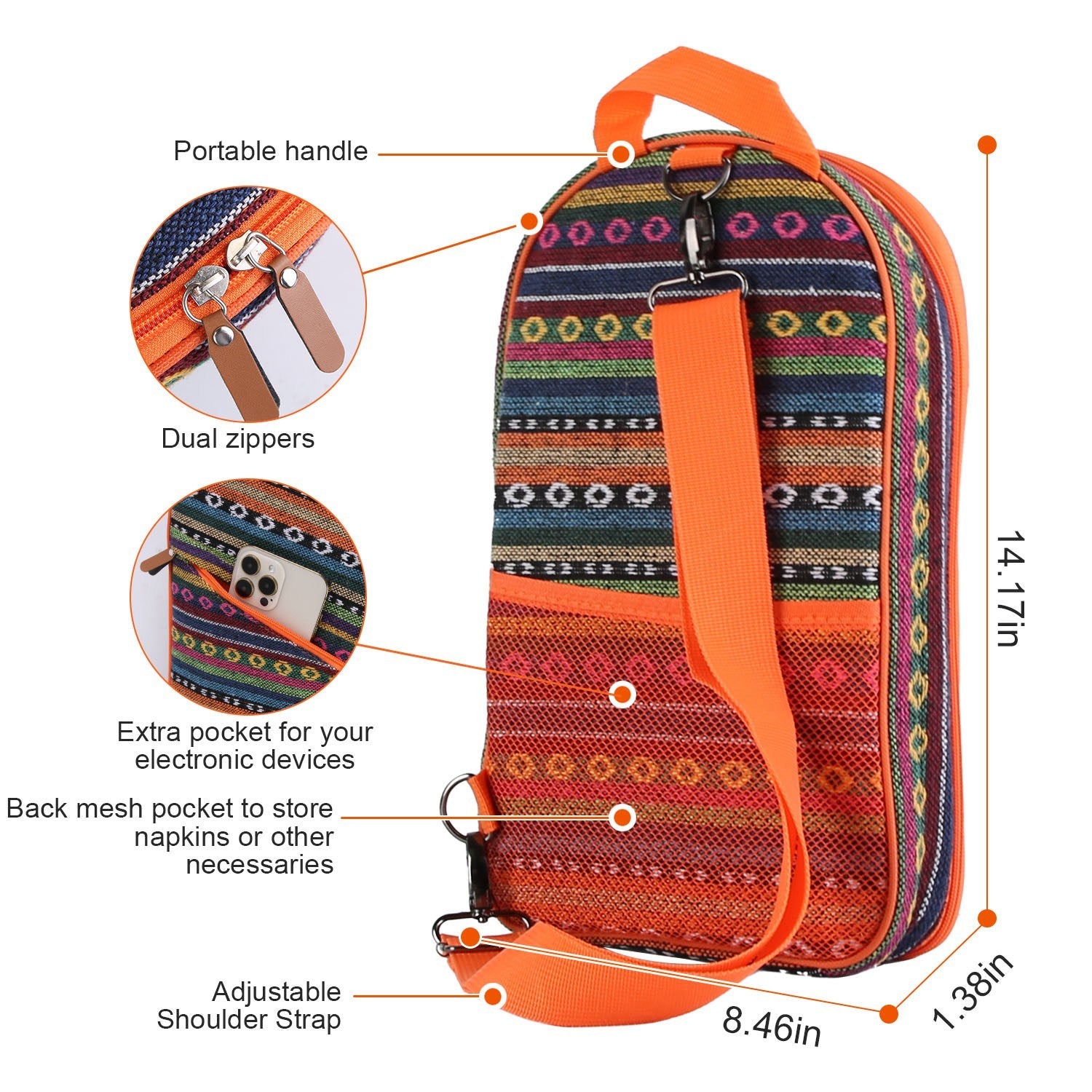 Camping Cooking Utensil Kit Portable Picnic Cookware multi-functional carrying case with adjustable strap and zippers