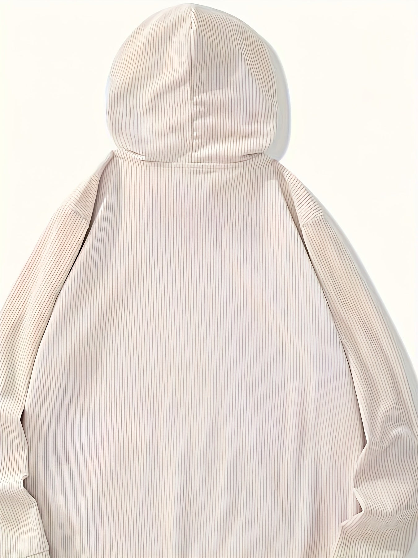 Jacquard Round Neck Hoodie For Men And Women back view showing hood and premium fabric details.