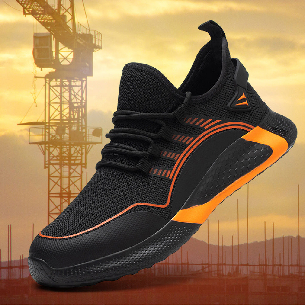 Breathable Labor Protection Shoe Man designed for safety and comfort with a breathable upper and slip-resistant sole.