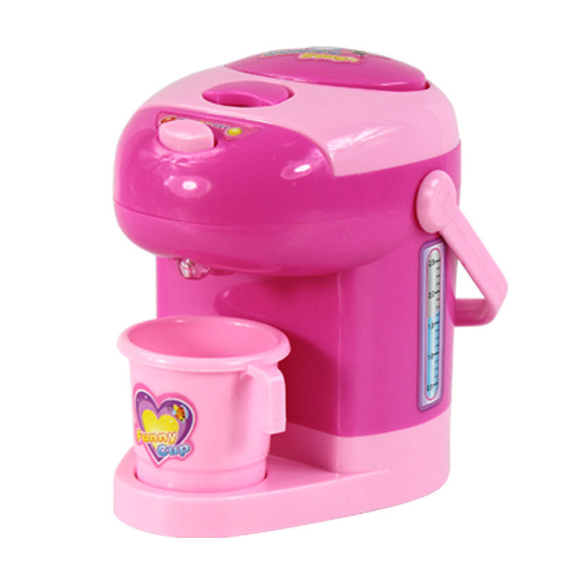 Children's Mini Girl Simulation Play House pink toy kitchen appliance with cup for imaginative play