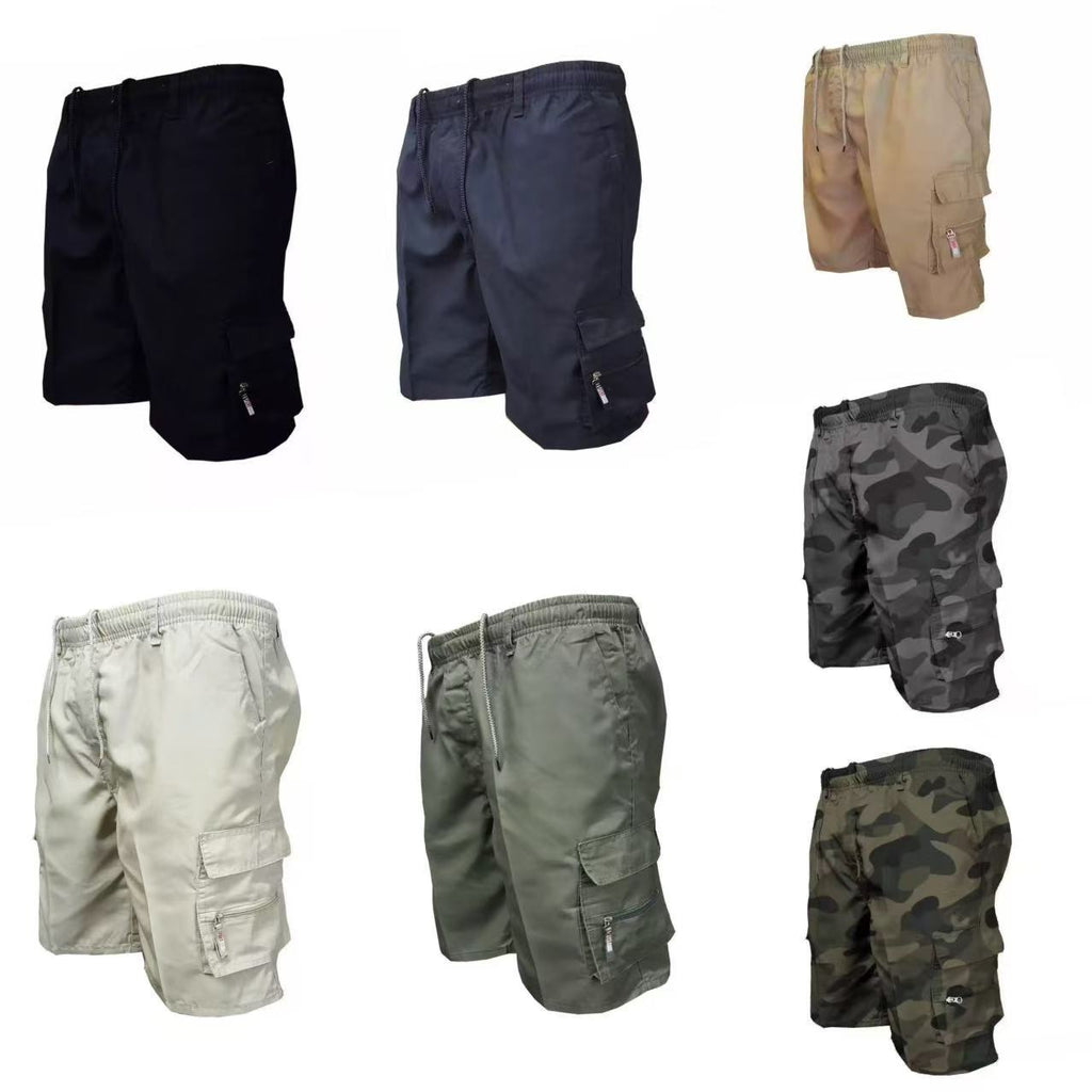 Men's Casual Work Pants Loose Summer in various colors including black, navy, khaki, green, and camouflage styles.