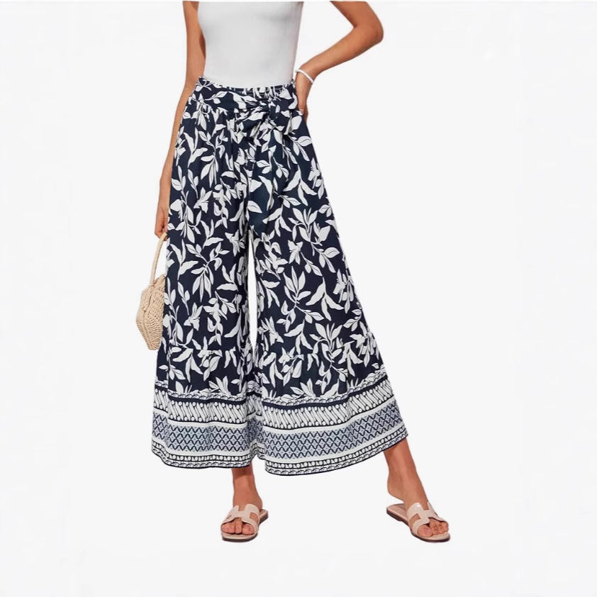 Spring Summer Bohemian Wide-Leg Pants