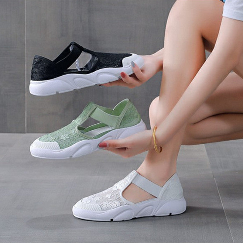 Casual Flat Fisherman Shoe Women in black, green, and white styles, designed for comfort and style in everyday wear.