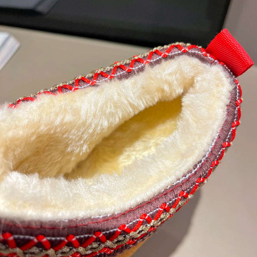 2026 New Winter Women's Short Plush Flats Snow Boots Warm Suede Thick-soled Shoes Women's Chelsea Boots Large Size Botas Mujer