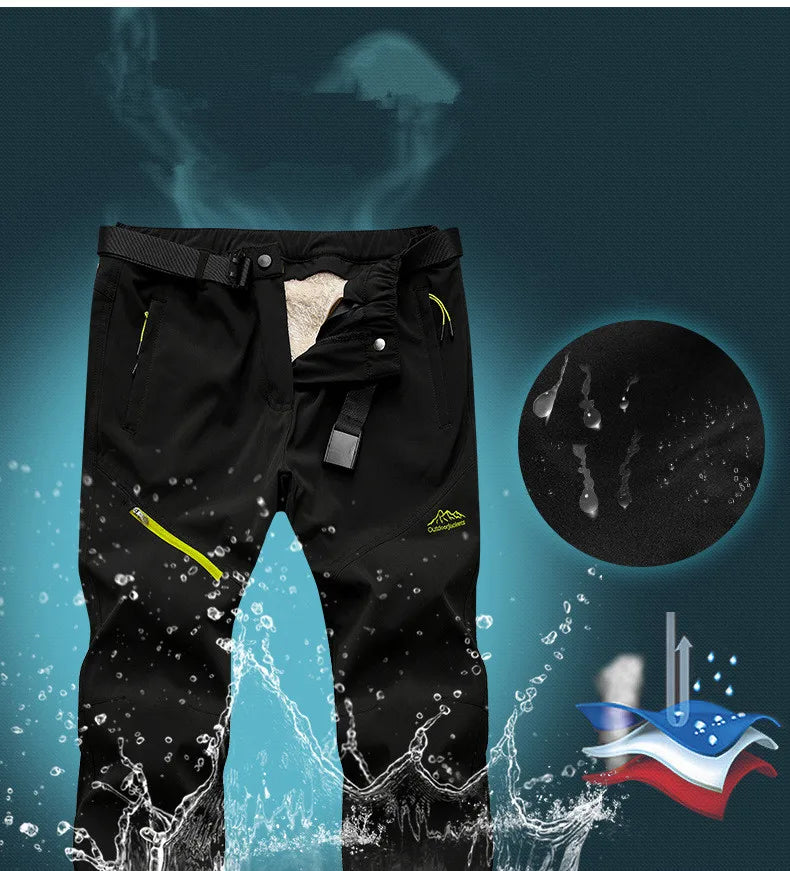 Men Tactical Waterproof Long Trousers Trekking with water-resistant features, ideal for outdoor adventures.