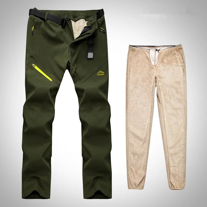 Men Tactical Waterproof Long Trousers Trekking, showcasing rugged outdoor pants for durability and comfort.