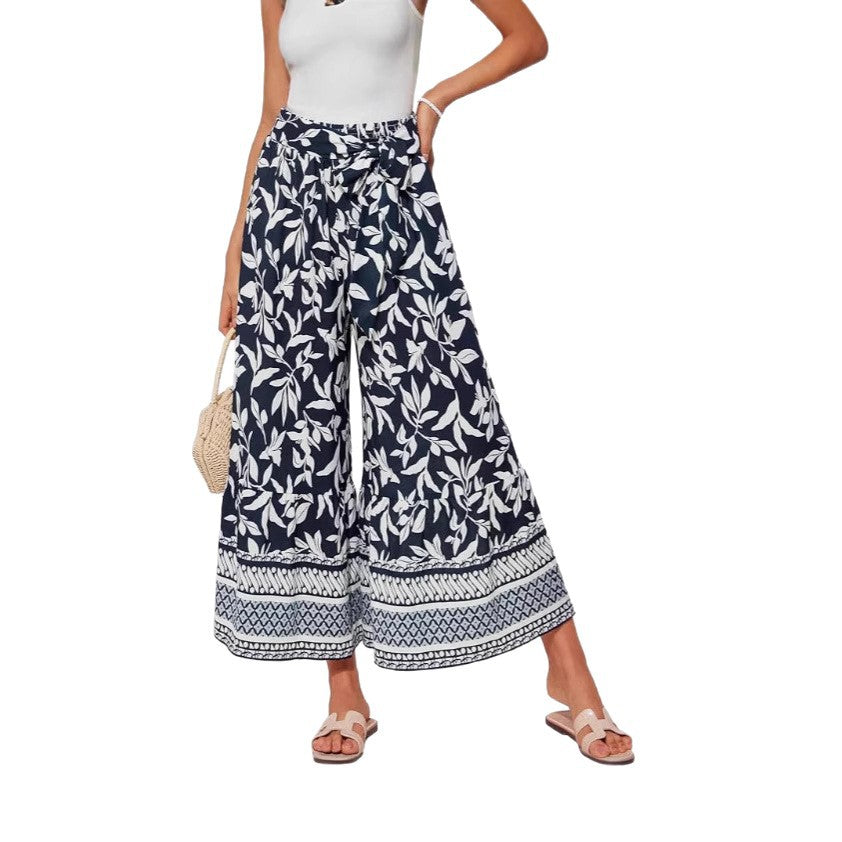 Spring Summer Bohemian Wide-Leg Pants