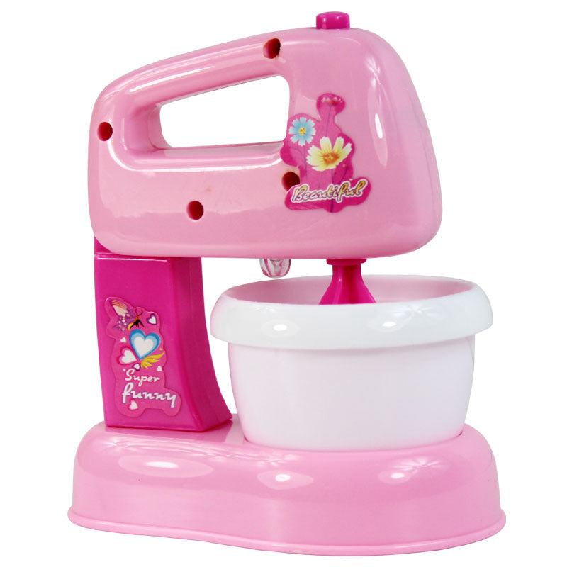 Children's Mini Girl Simulation Play House pink toy mixer for imaginative kitchen play.