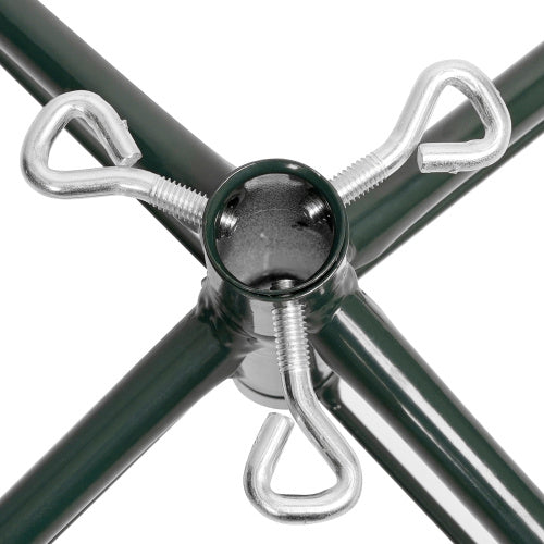 Artificial Christmas Tree Set With Lights sturdy base with adjustable hooks for secure support and stability.