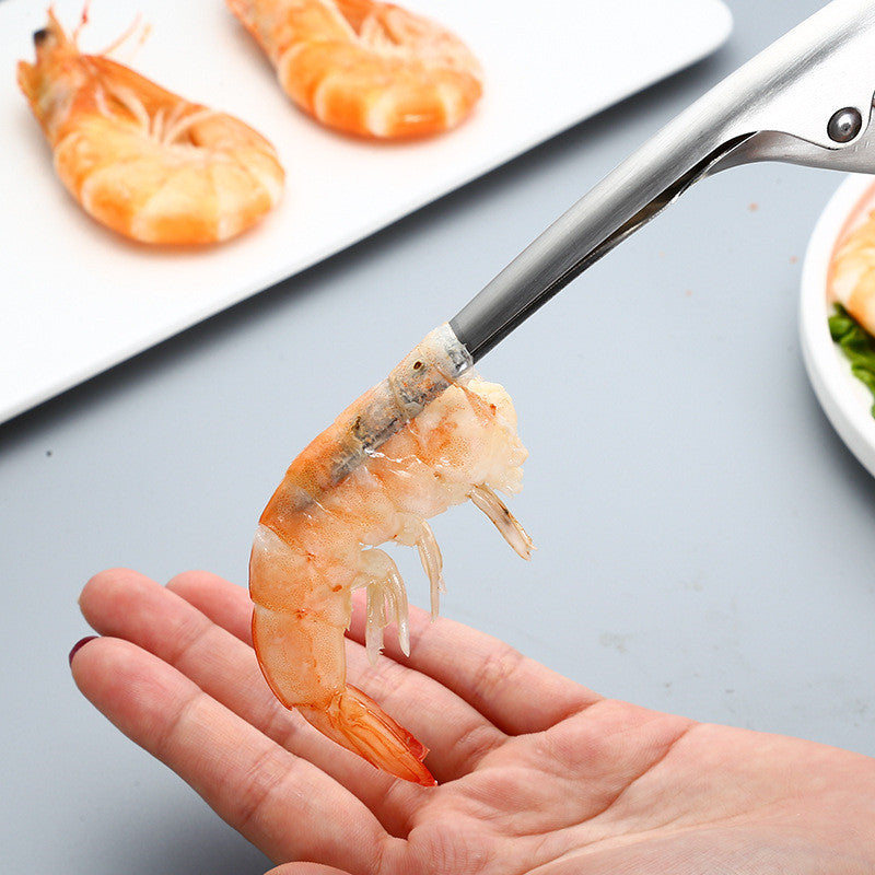 Shrimp Peeler Kitchen Appliances in action, easily peeling shrimp with efficiency and cleanliness.