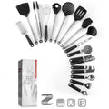 Kitchen Gadgets Cooking Silicone Spatula Spoon Set, essential tools for home chefs, displayed in an organized arrangement.