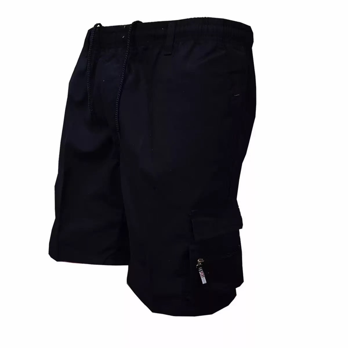 Men's Casual Work Pants Loose Summer in black with pockets, perfect for warm weather comfort.