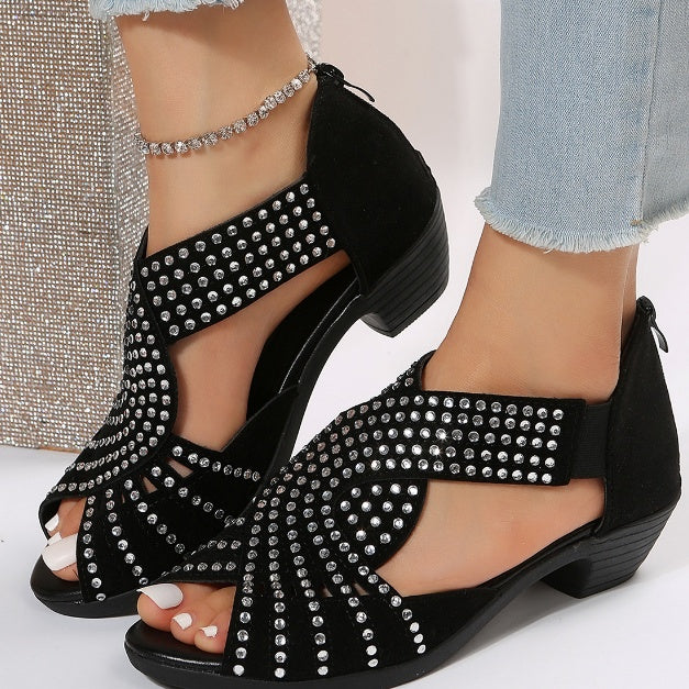 Large Casual Single Shoe Women with stylish rhinestone detail and a comfortable design for everyday wear