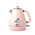 Household Small Appliances Electric Kettle in stylish pink design with stainless steel accents.